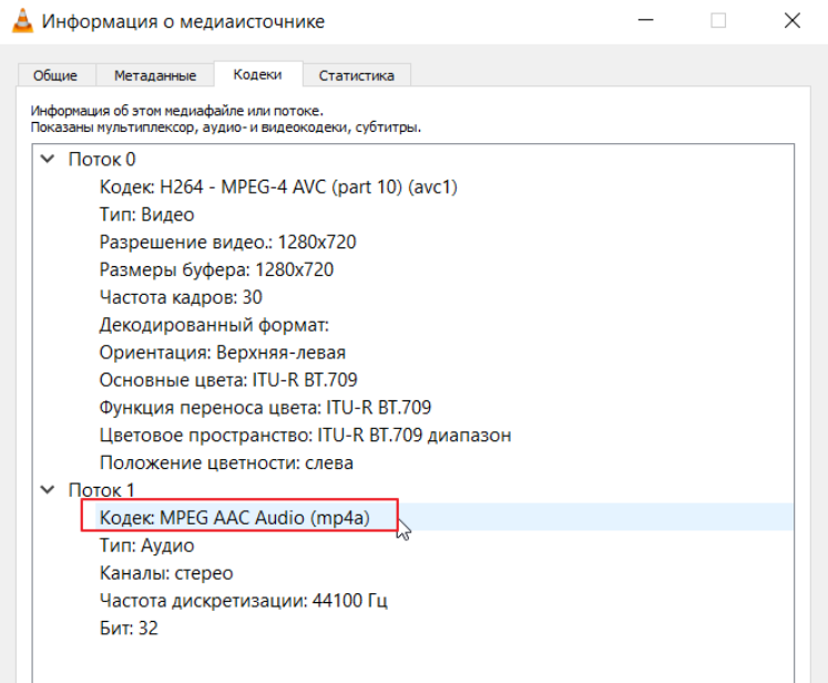 Audio codecs